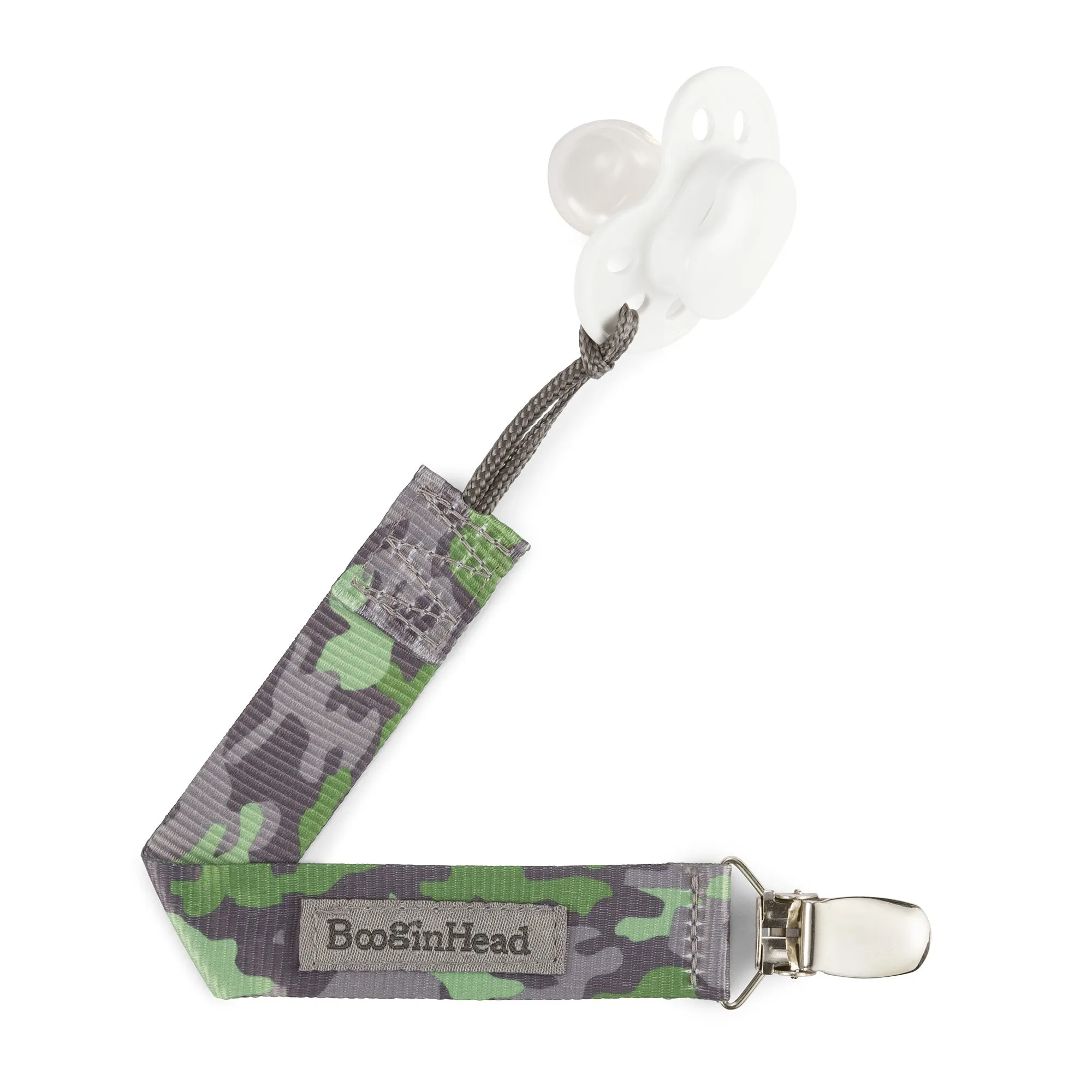 2-Pack Pacifier Clips - Grey Camo