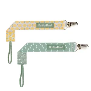 2-Pack Pacifier Clips - Lemon & Leaves