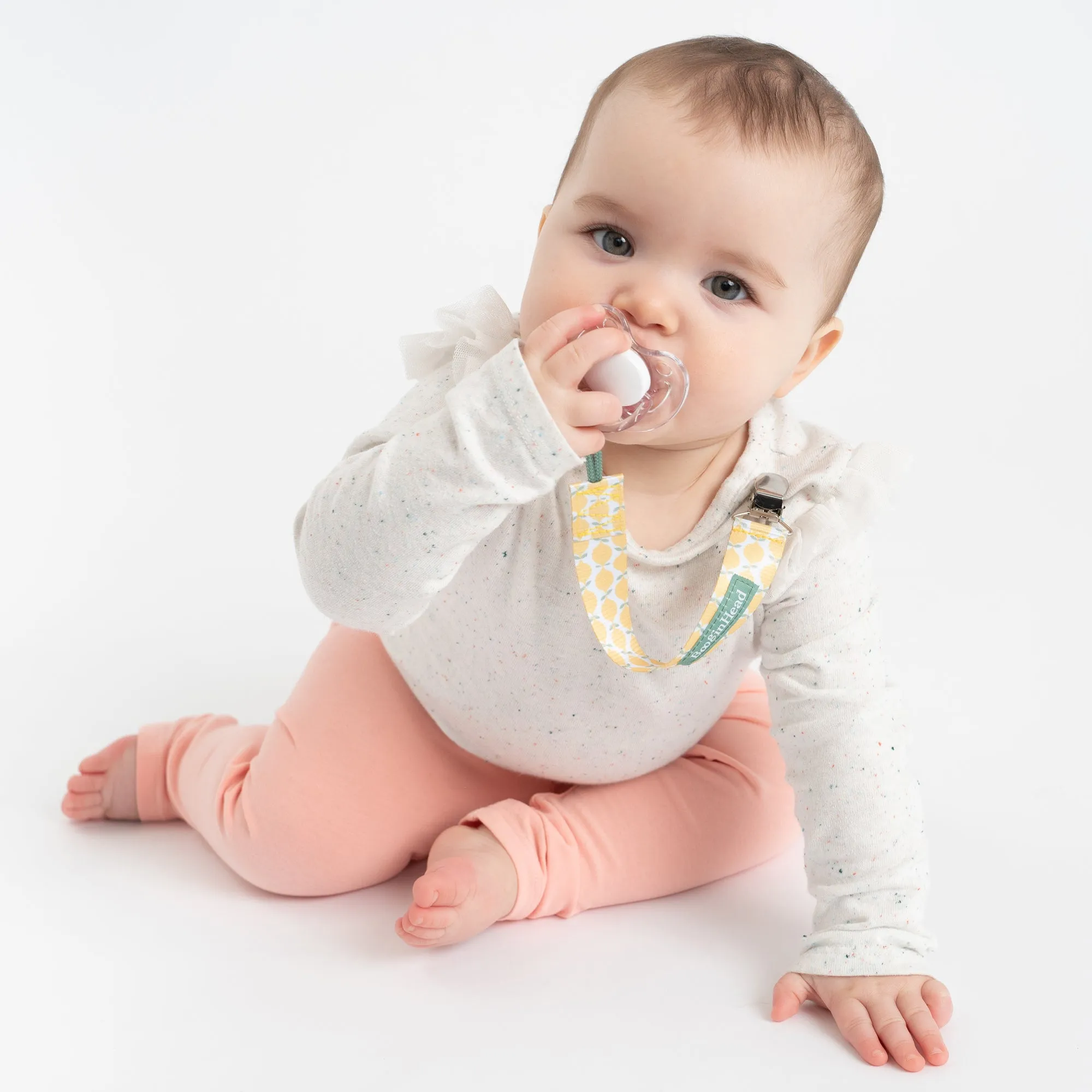 2-Pack Pacifier Clips - Lemon & Leaves