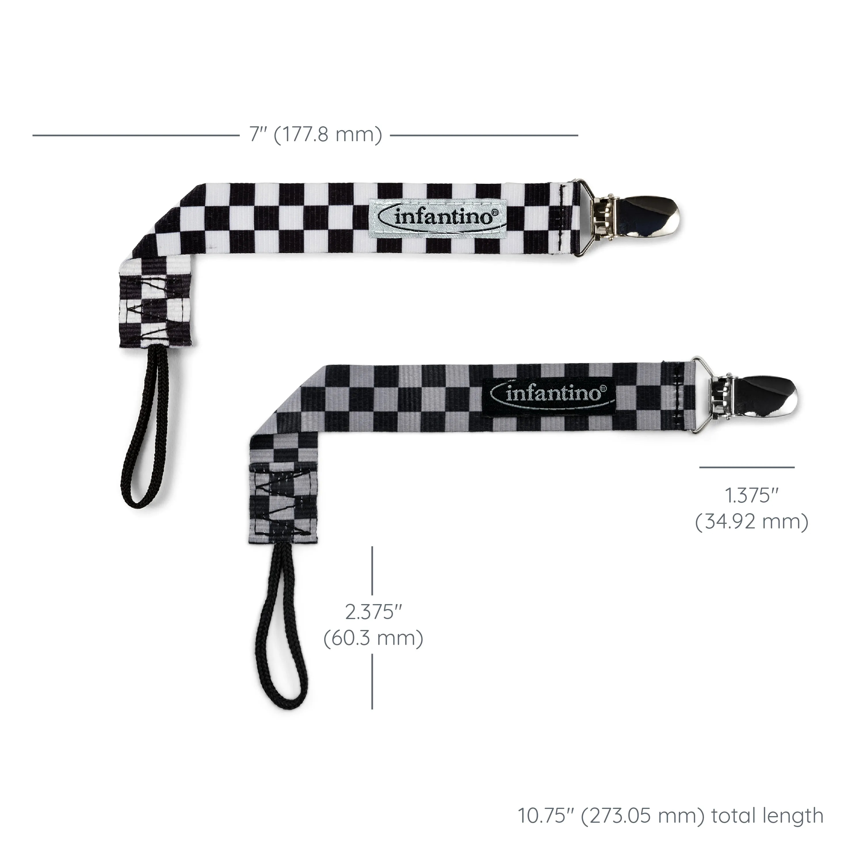 2-Pack Pacifier Clips - Skater