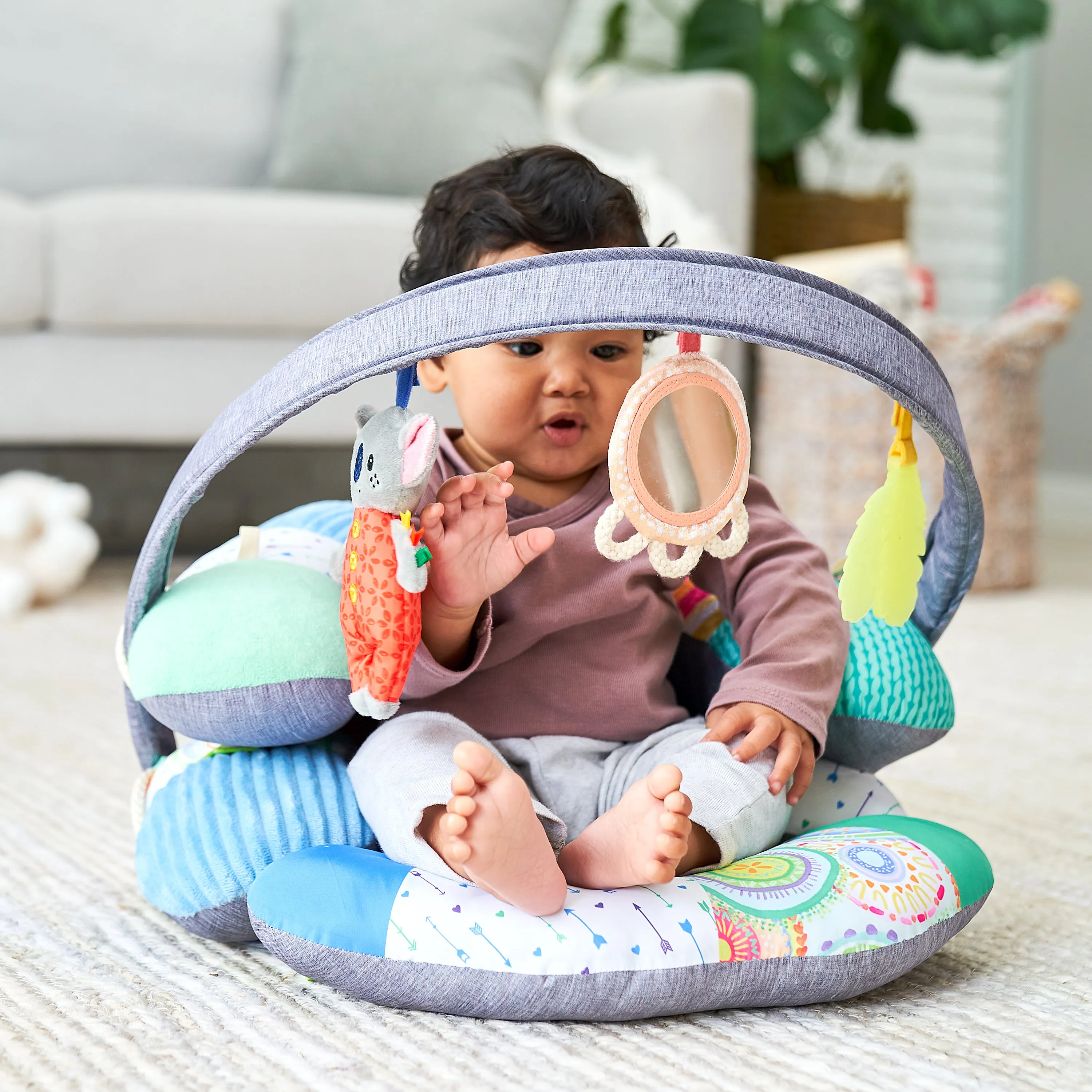 3-in-1 Tummy Time, Sit Support & Mini Gym