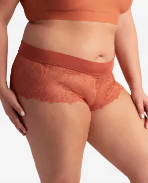 3-Pack Lace Hipster Boy Leg Underwear With Laser Band In Chutney Multi