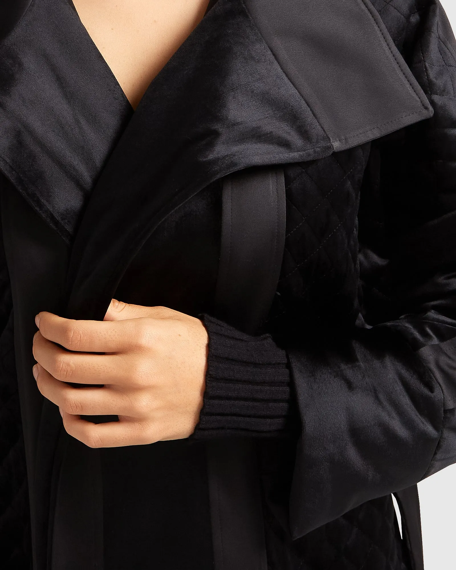 Ace of Spades Velvet Coat - Black
