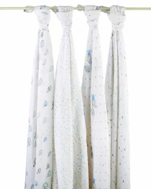 Aden   Anais 100% Cotton Wrap 4-Pack - Night Sky