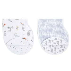 ADEN   ANAIS Cotton Muslin Classic Burpy Bib 2pk - Naturally