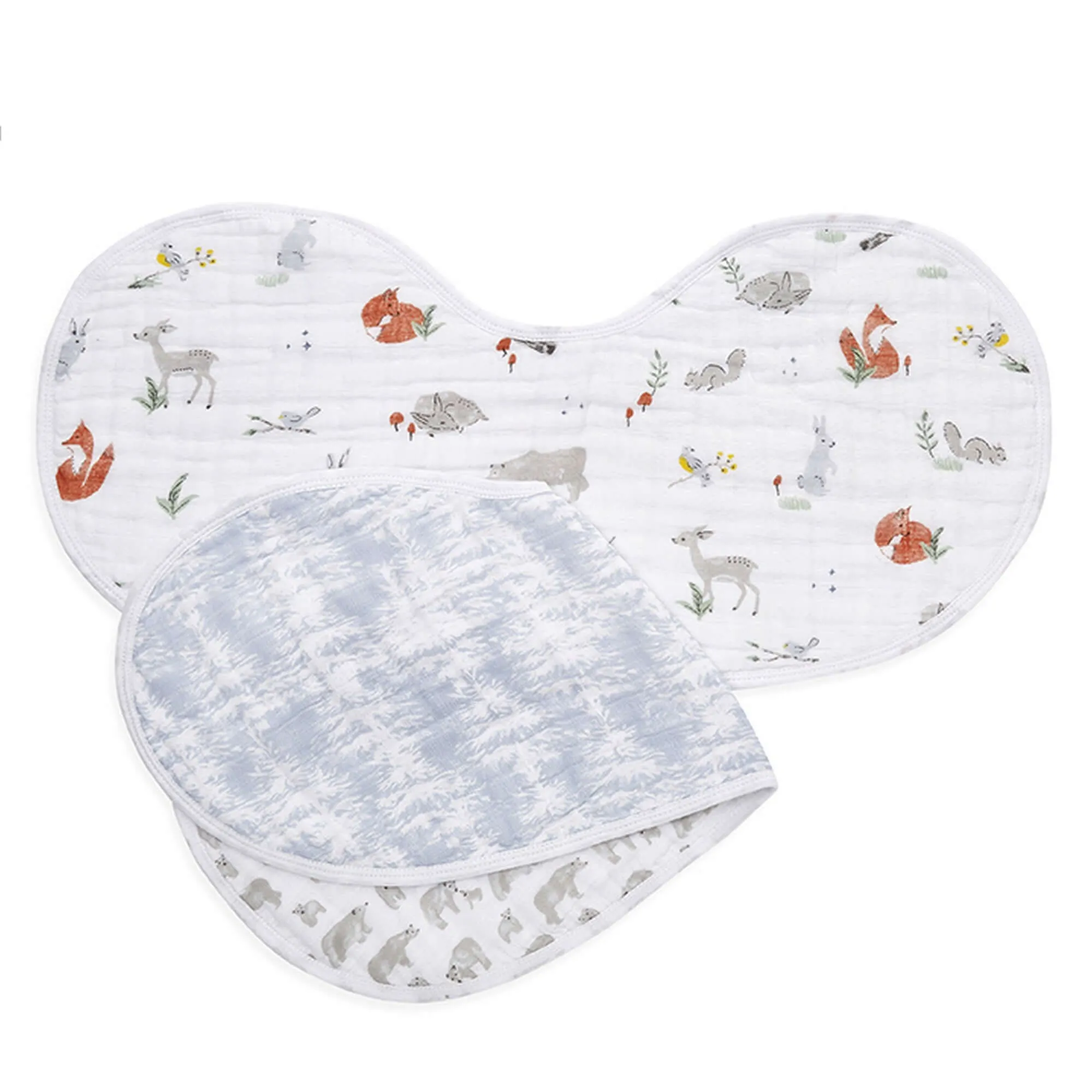 ADEN   ANAIS Cotton Muslin Classic Burpy Bib 2pk - Naturally