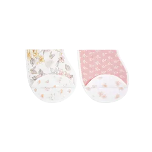 ADEN   ANAIS Organic Cotton Muslin Burpy Bib 2pk - Earthly