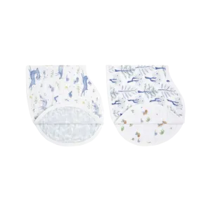 ADEN   ANAIS Organic Cotton Muslin Burpy Bib 2pk - Outdoors