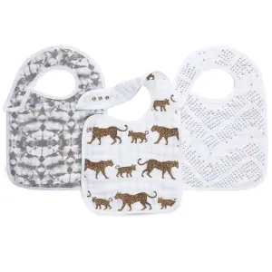 Aden   Anais Snap Bibs, 3 Pack - Hear Me Roar