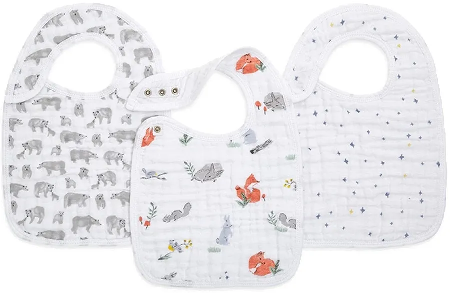 Aden   Anais Snap Bibs, 3 Pack - Naturally