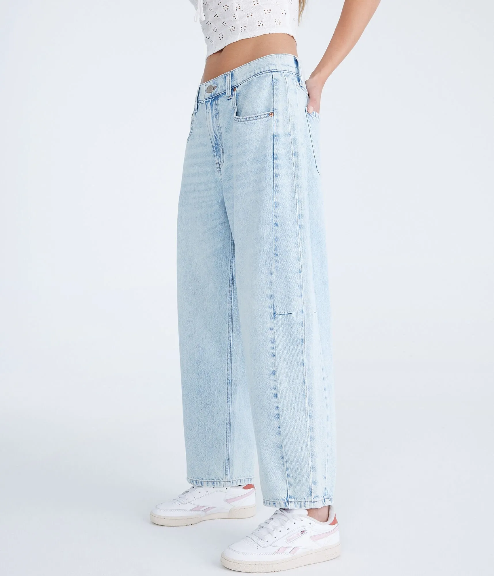 Aeropostale Mid-Rise Barrel Leg Jean