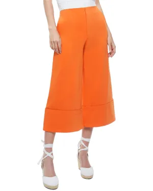 alice   olivia Andra High-Rise Wide Leg Cropped Cuff Pant