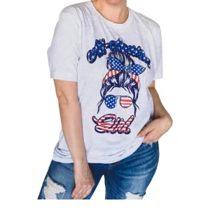 All American Girl Tee In White