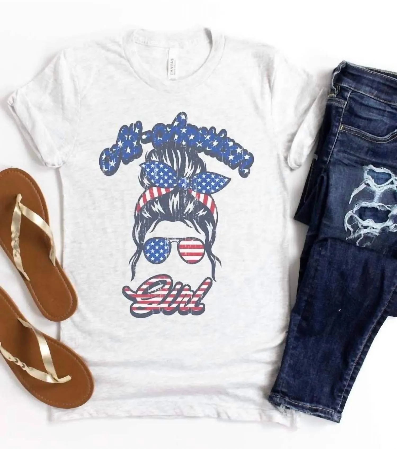 All American Girl Tee In White