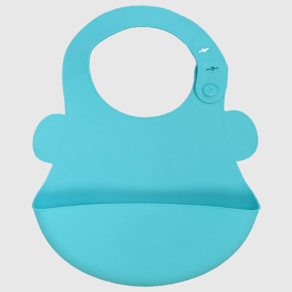 Aqua Silicone Bib
