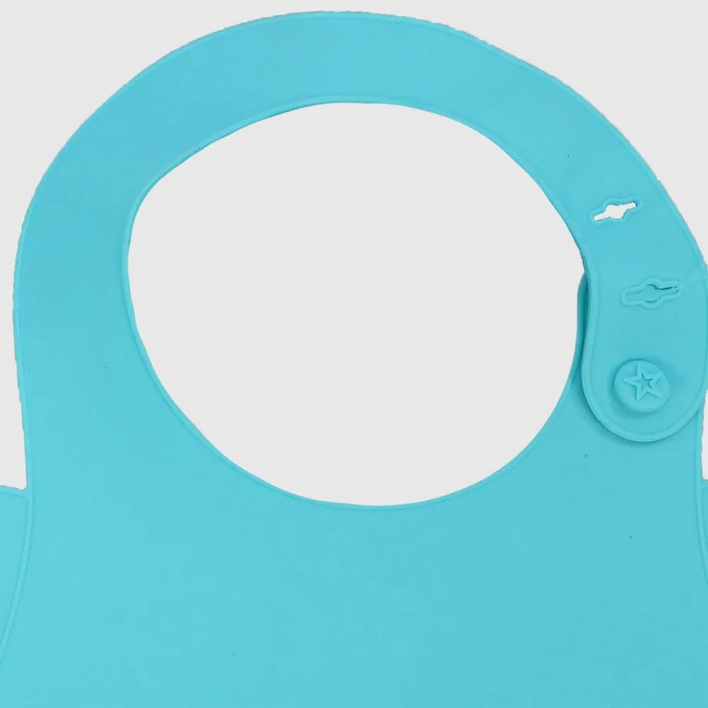 Aqua Silicone Bib