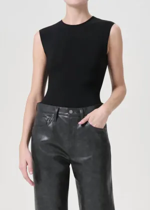 Aura Sleveless Bodysuit In Black