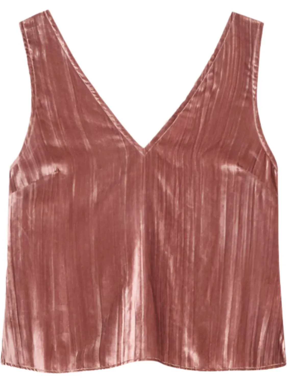 Ave Velvet Tank Top In Terracotta