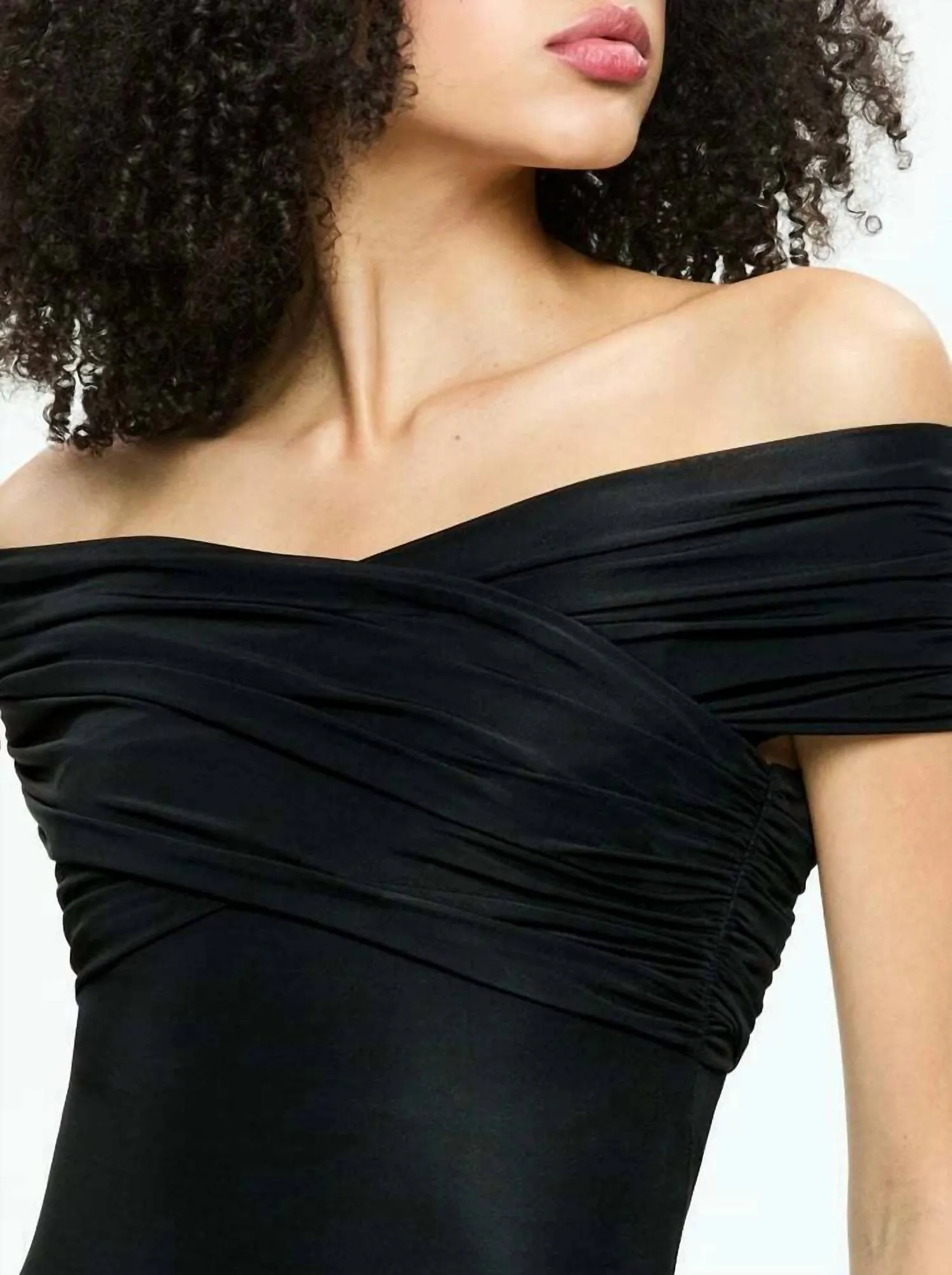Averne Cross Bodysuit In Black