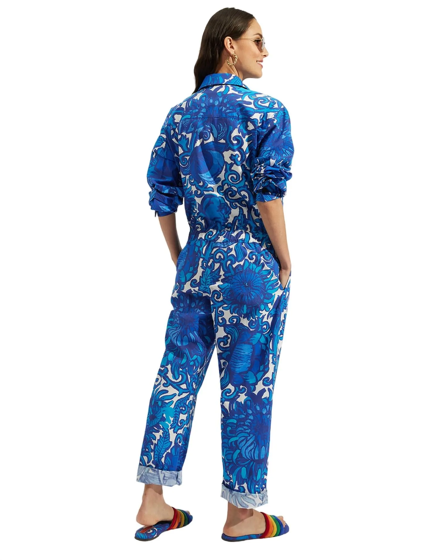 Aviator Jumpsuit In Anemone