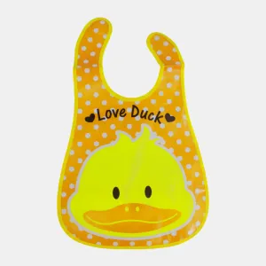 Baby Bib – Orange with Lovely Duckling Design