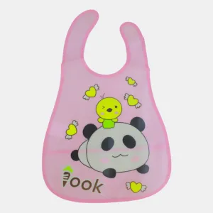 Baby Bib – Pink with Panda Design
