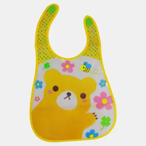 Baby Bib – Yellow with Bear Design