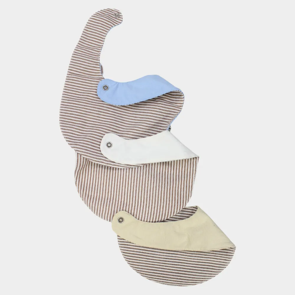 Baby Boys' Cotton Bibs – Pack of 3 – "New Baby"
