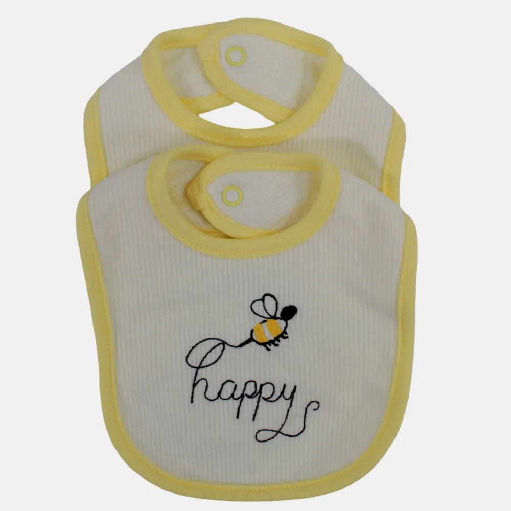Baby Girls Cotton Bib –  2-Pack