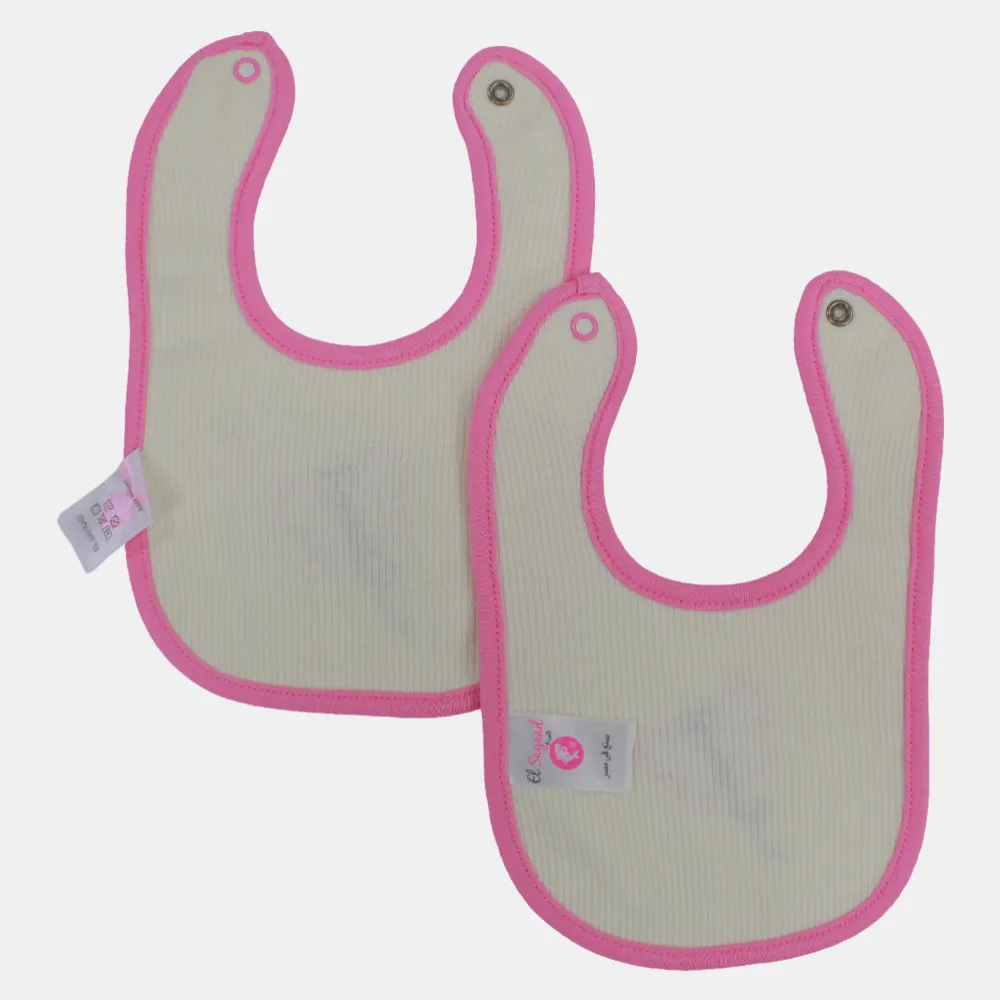 Baby Girls Cotton Bib –  2-Pack