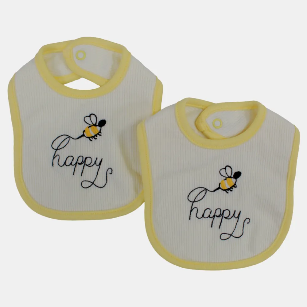 Baby Girls Cotton Bib –  2-Pack