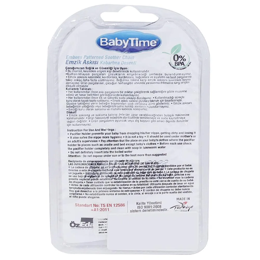 Baby Time Baby Embrossed Patterned Clips