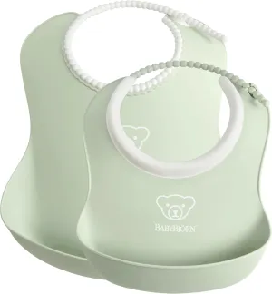 BabyBjorn Feeding Bib Set (Baby Bib   Small Baby Bib) - Powder Green