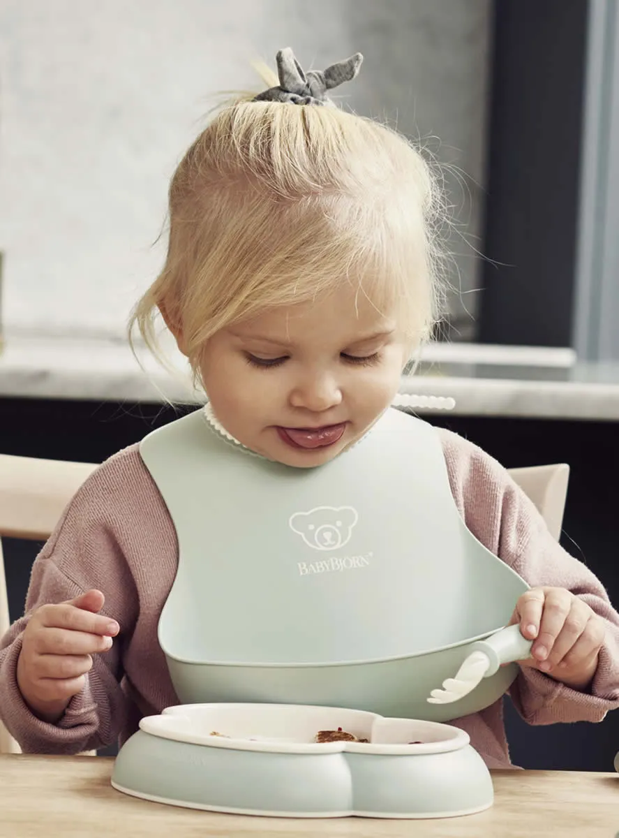 BabyBjorn Feeding Bib Set (Baby Bib   Small Baby Bib) - Powder Green
