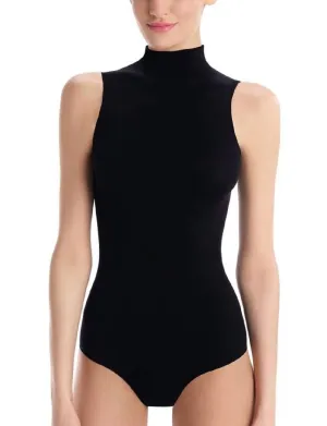 Ballet Mockneck Sleeveless Bodysuit In Black