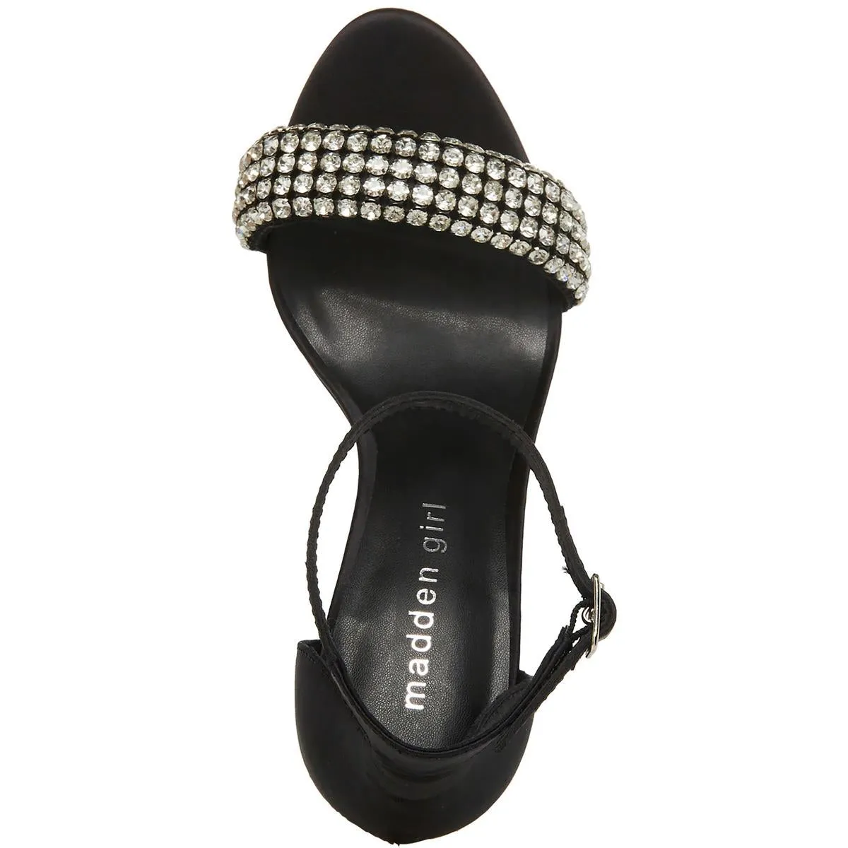 Bella Womens Satin Rhinestone Heels