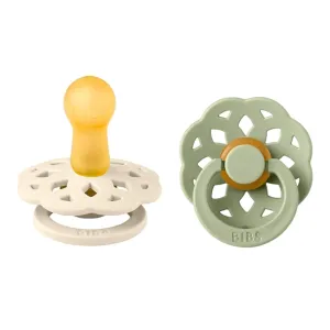 Bibs Boheme Latex Pacifier 2-pack Ivory/Sage