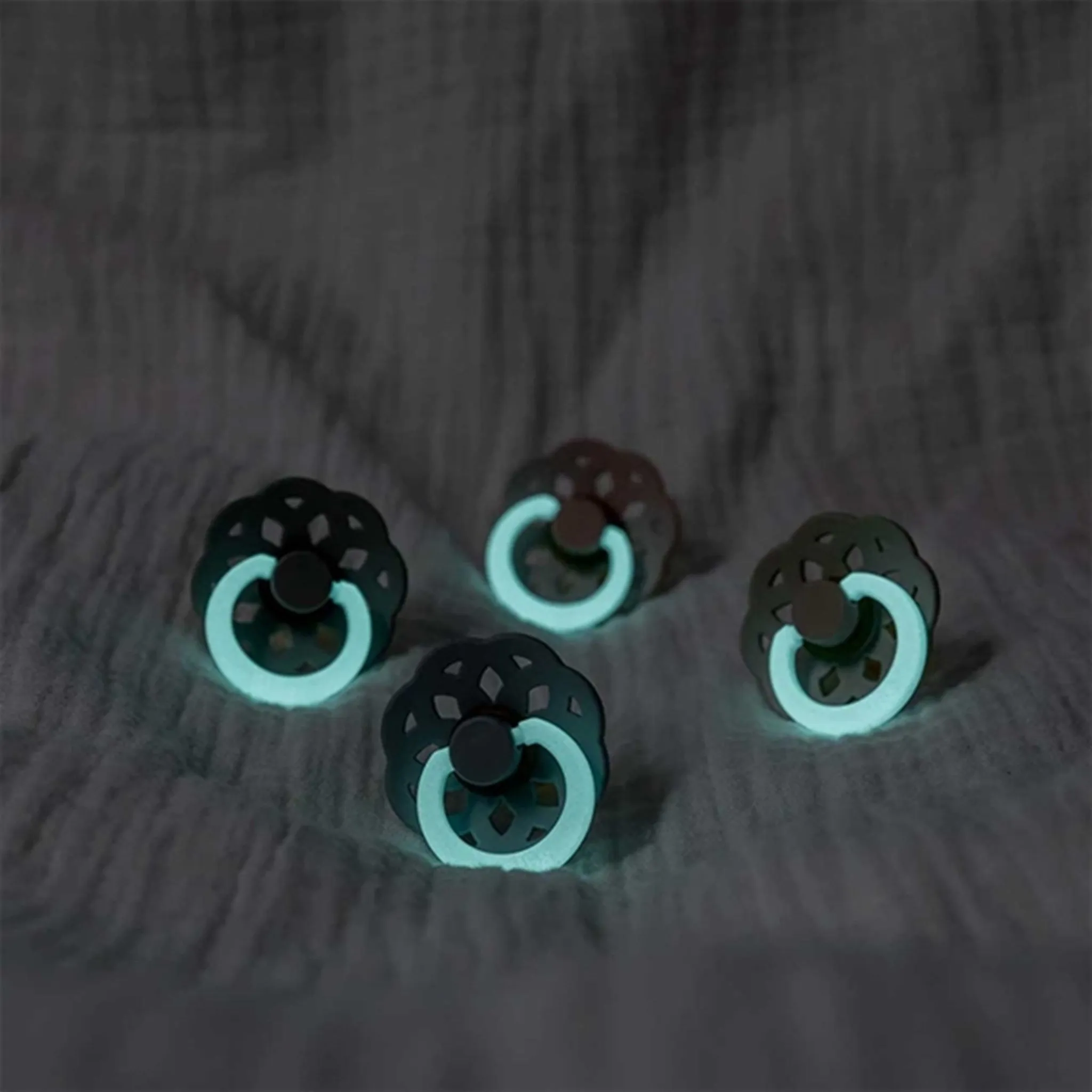 Bibs Boheme Latex Pacifier Glow 2-pak Blush/Vanilla