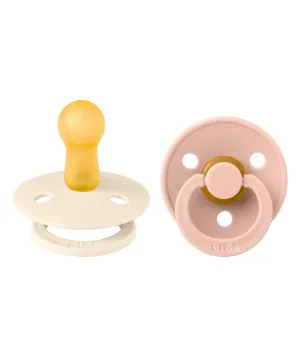 BIBS Colour Dummies (2 Pack) Size 1 - Ivory/Blush Babykids BIBS