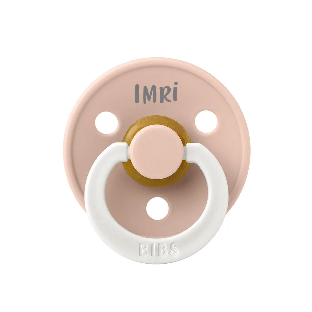 BIBS Colour Natural Rubber Latex Pacifiers (Size 3) | Personalised