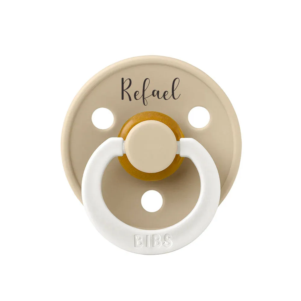 BIBS Colour Natural Rubber Latex Pacifiers (Size 3) | Personalised