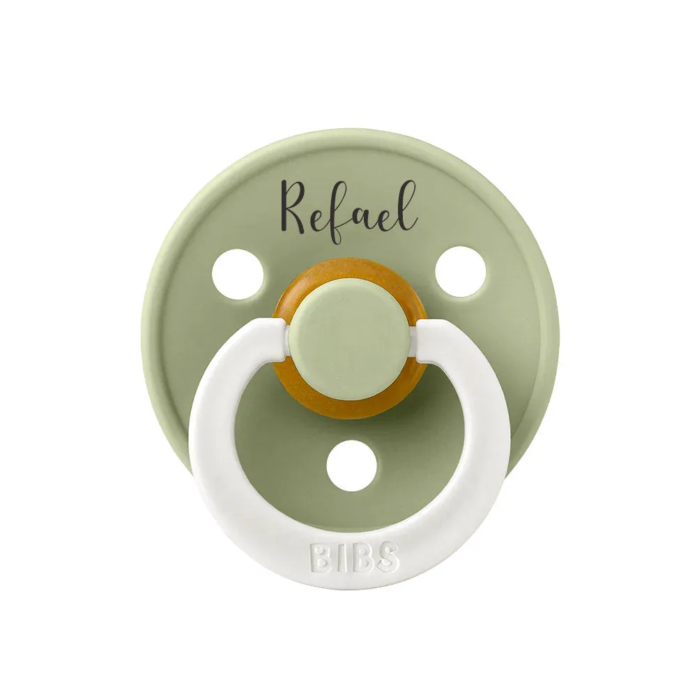 BIBS Colour Natural Rubber Latex Pacifiers (Size 3) | Personalised