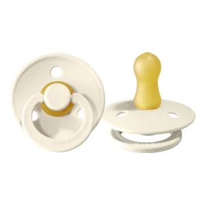 BIBS Colour Pacifier Latex 2pk (0-6M) - Ivory