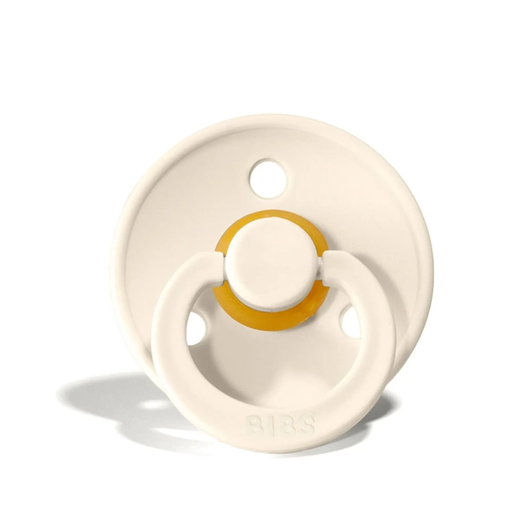 BIBS Colour Pacifier Latex 2pk (6-18M) - Ivory