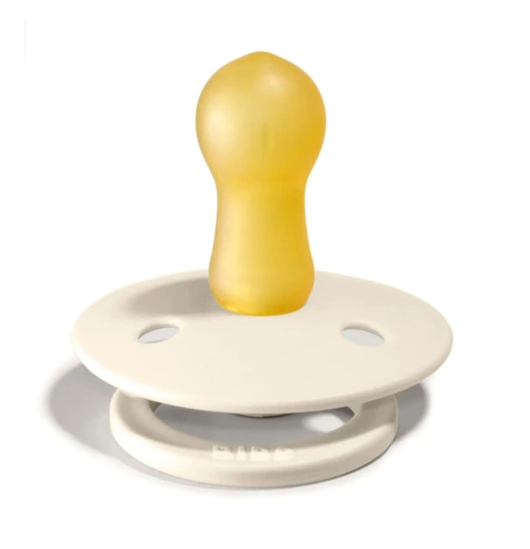 BIBS Colour Pacifier Latex 2pk (6-18M) - Ivory