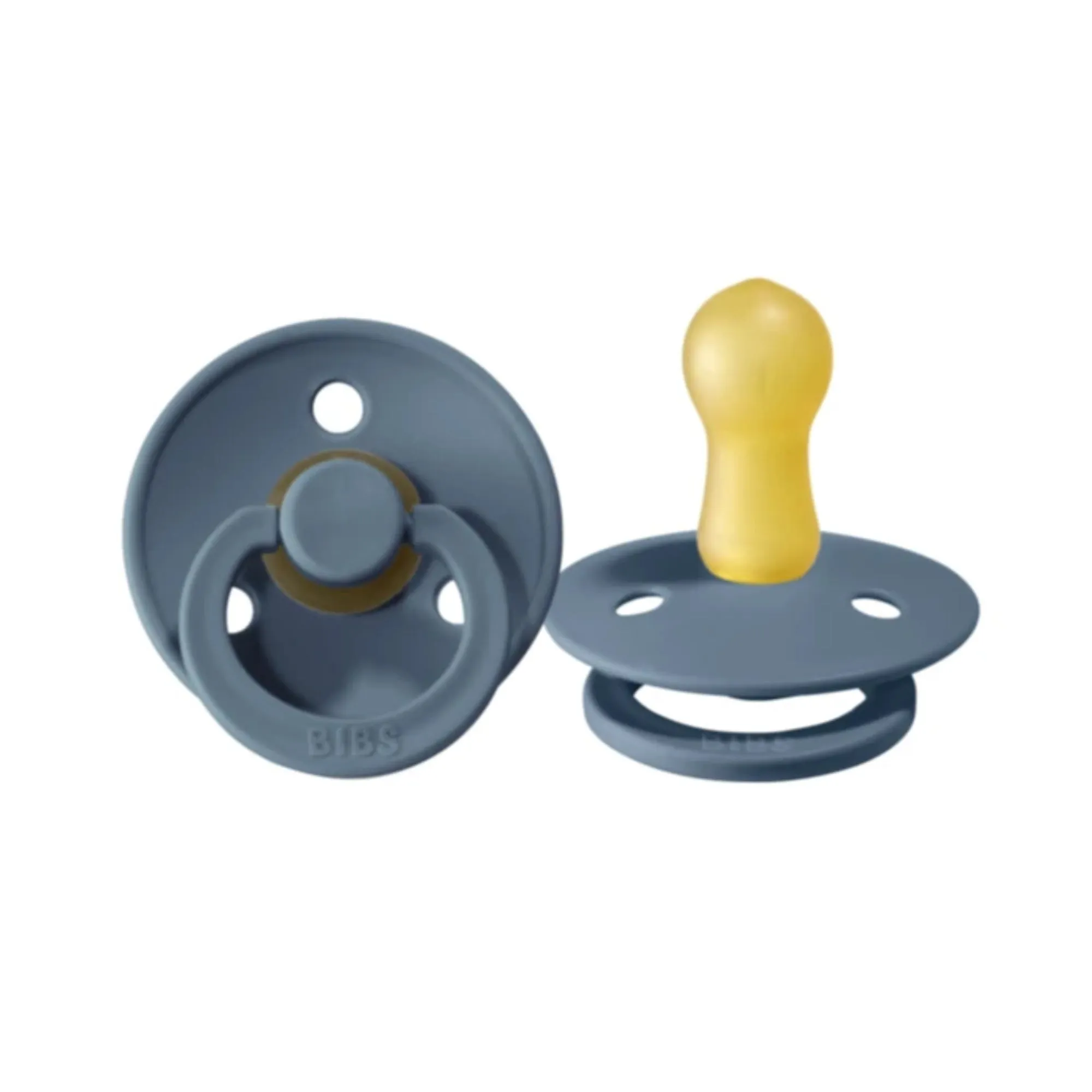 BIBS Colour Pacifier Latex 2pk (6-18M) - Petrol Blue