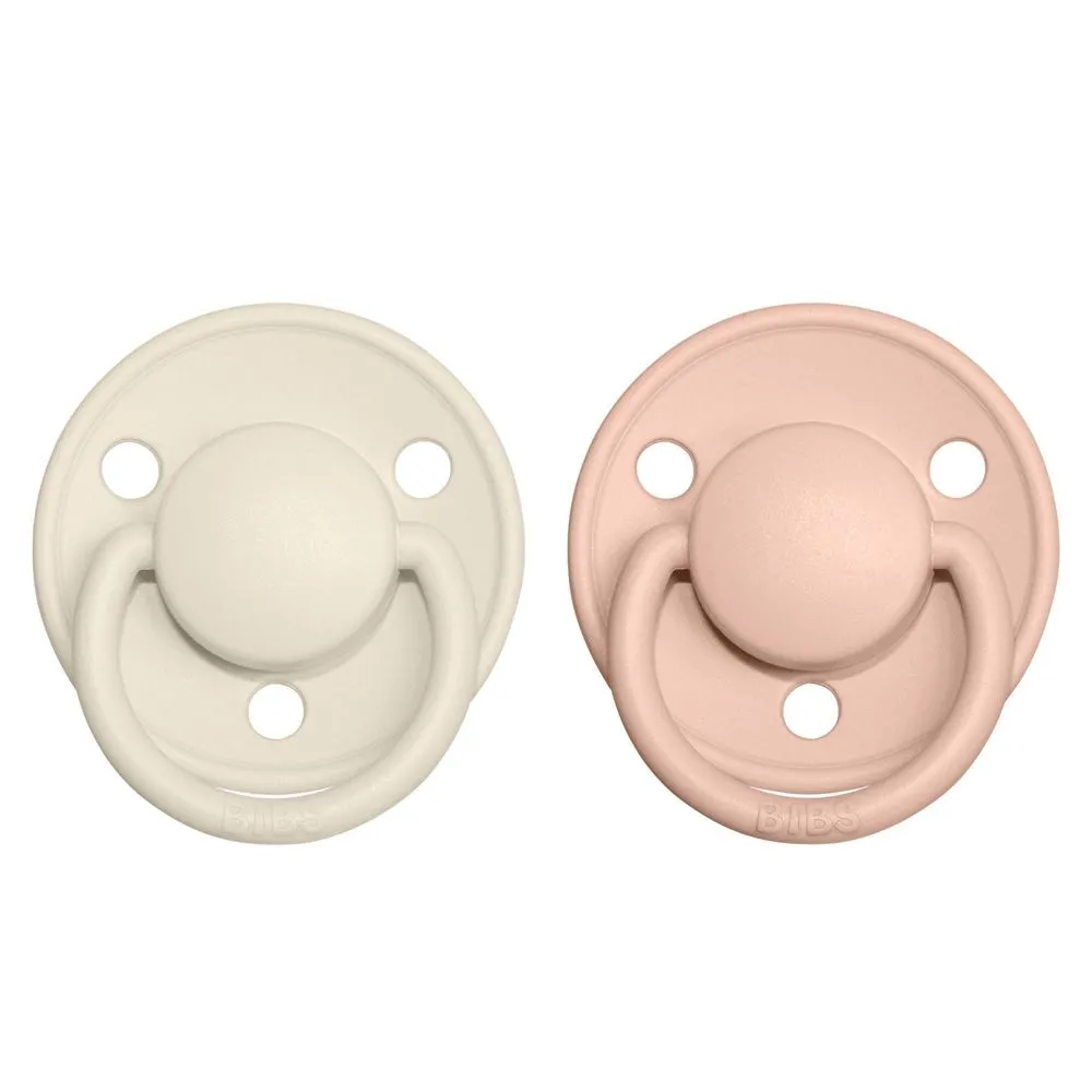 Bibs De Lux Pacifier 2 Pack - Blush Ivory
