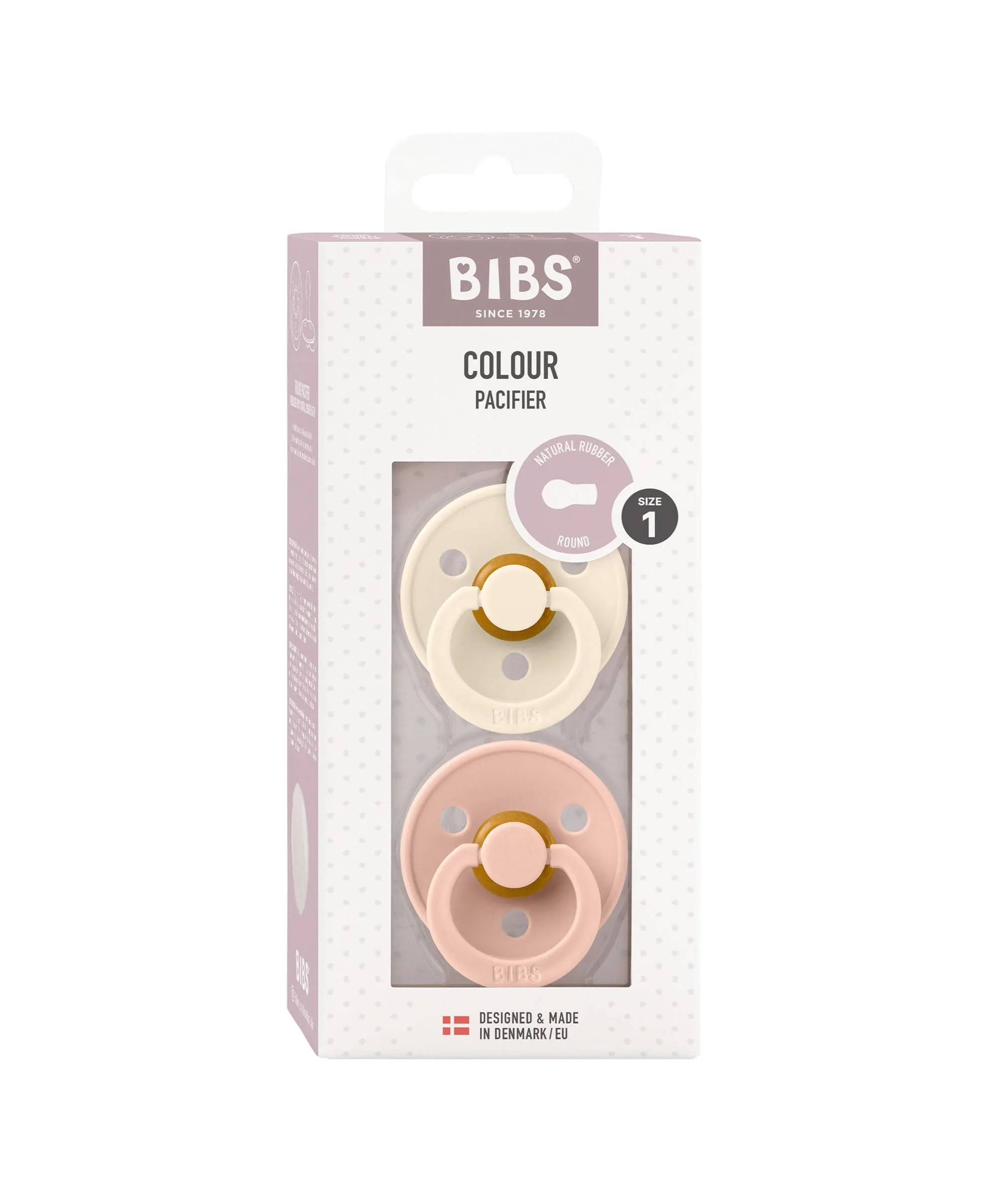 BIBS Dummies Bundle Size 1 (3 Pieces) – Blush/Ivory/Vanilla