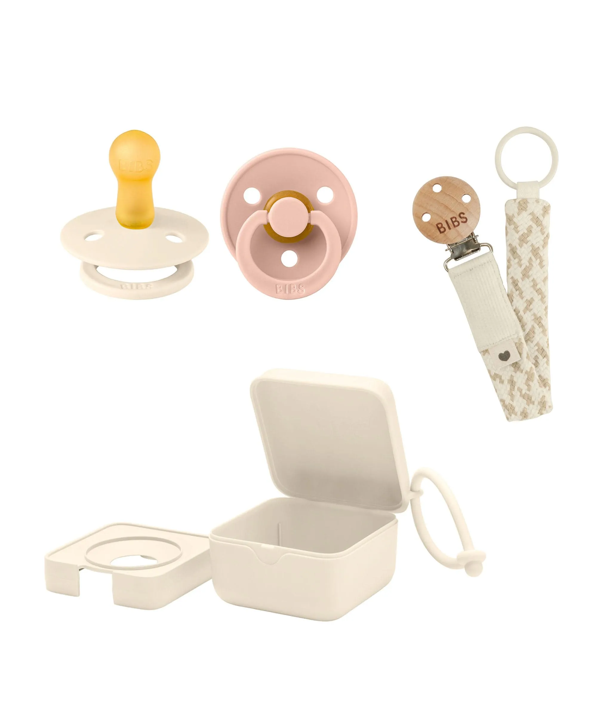 BIBS Dummies Bundle Size 1 (3 Pieces) – Blush/Ivory/Vanilla