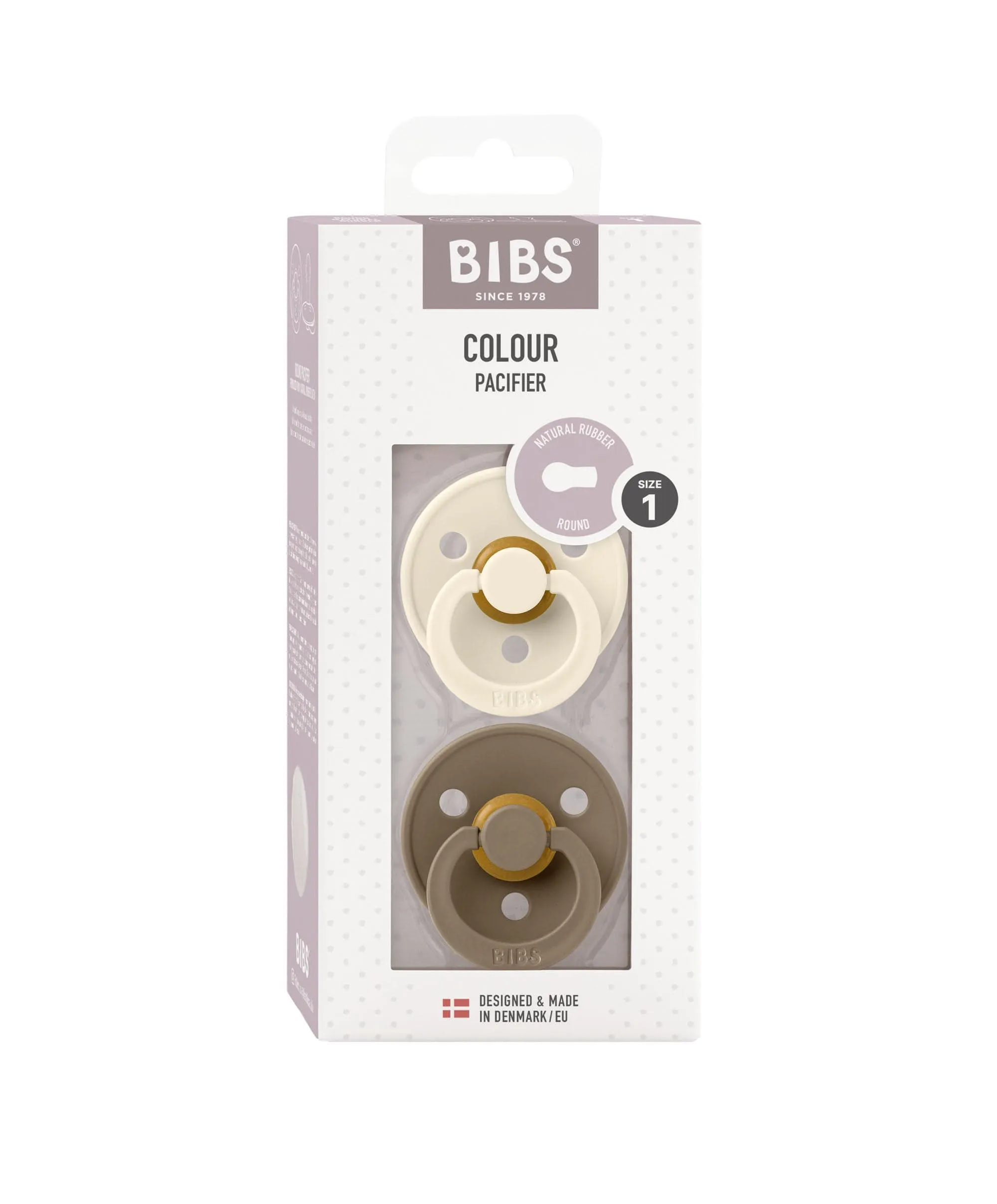 BIBS Dummies Bundle Size 1 (3 Pieces) – Dark Oak/Ivory